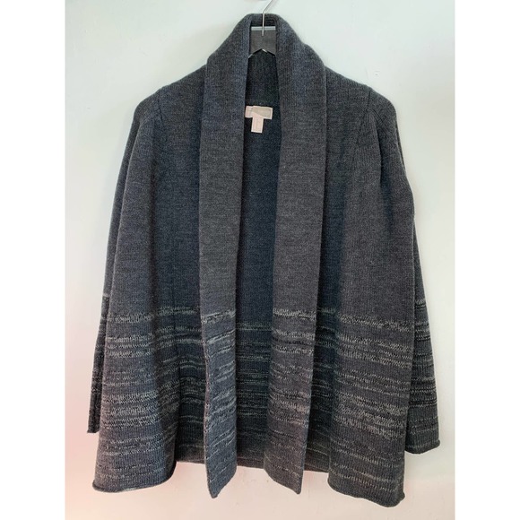 Forever 21 Ombre Stripe Charcoal Knit Cardigan Sweater — Women's Size XS X-Small - Picture 1 of 14